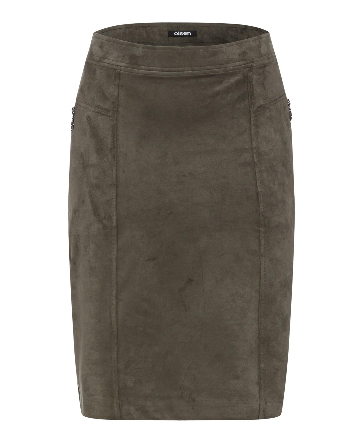 Olsen Women's Pull-On Full Suede Skirt