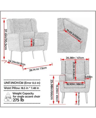 Modern Chenille Arm Chairs for Living Room Stylish and Comfortable Seating
