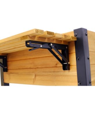 Streamdale Elevated Metal-Leg Planter Box for Herbs, Veggies, and Flowers 52.7x23.6x29.5 inches