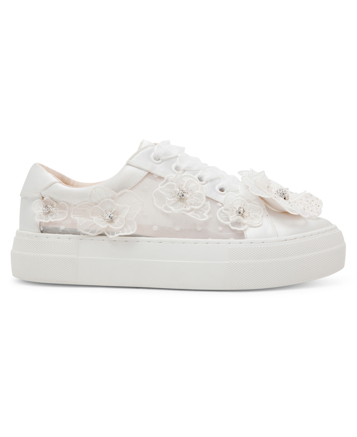 Betsey Johnson Women's Pryce Flower Embellishment Mesh Sneakers
