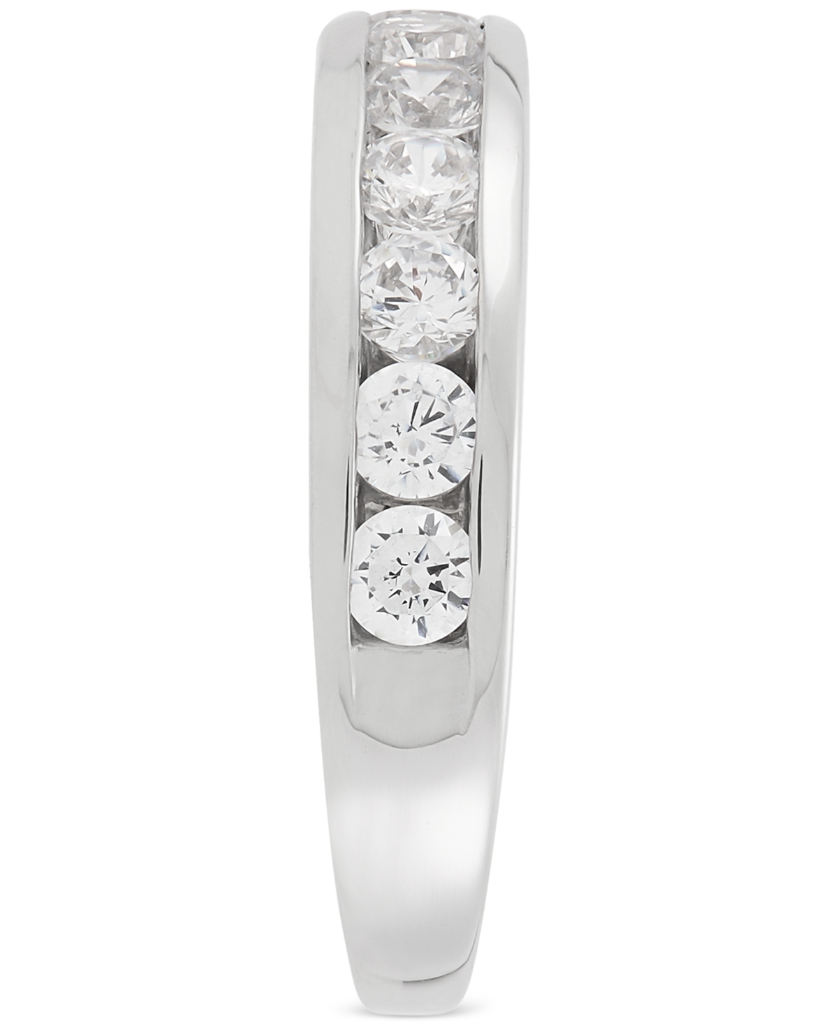 Grown With Love Certified Lab Grown Diamond Channel Set Band (1 Ct. T.w.) In 14k Gold In White Gold