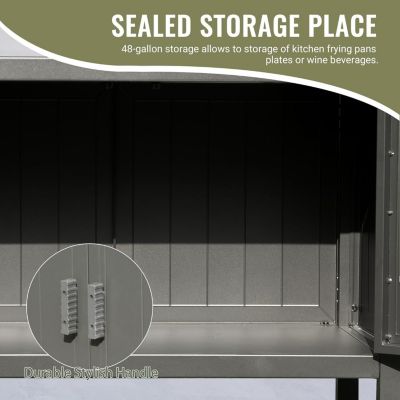 Aluminum Outdoor Kitchen Island with Storage