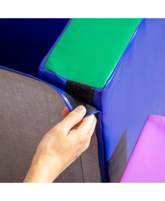 Simplie Fun 7-Piece Baby Soft Play Equipment, Toddler Climber for Creativity and Shape Discovery, with Easy-to-Clean Surface, Climbing Toy for Toddlers, Multicolored