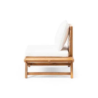 Streamdale Acacia Wood Club Chair With Water-Resistant Cushions