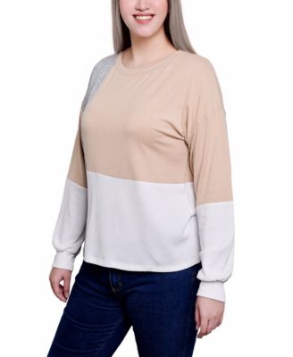 Women's Long Sleeve Colorblocked Top
