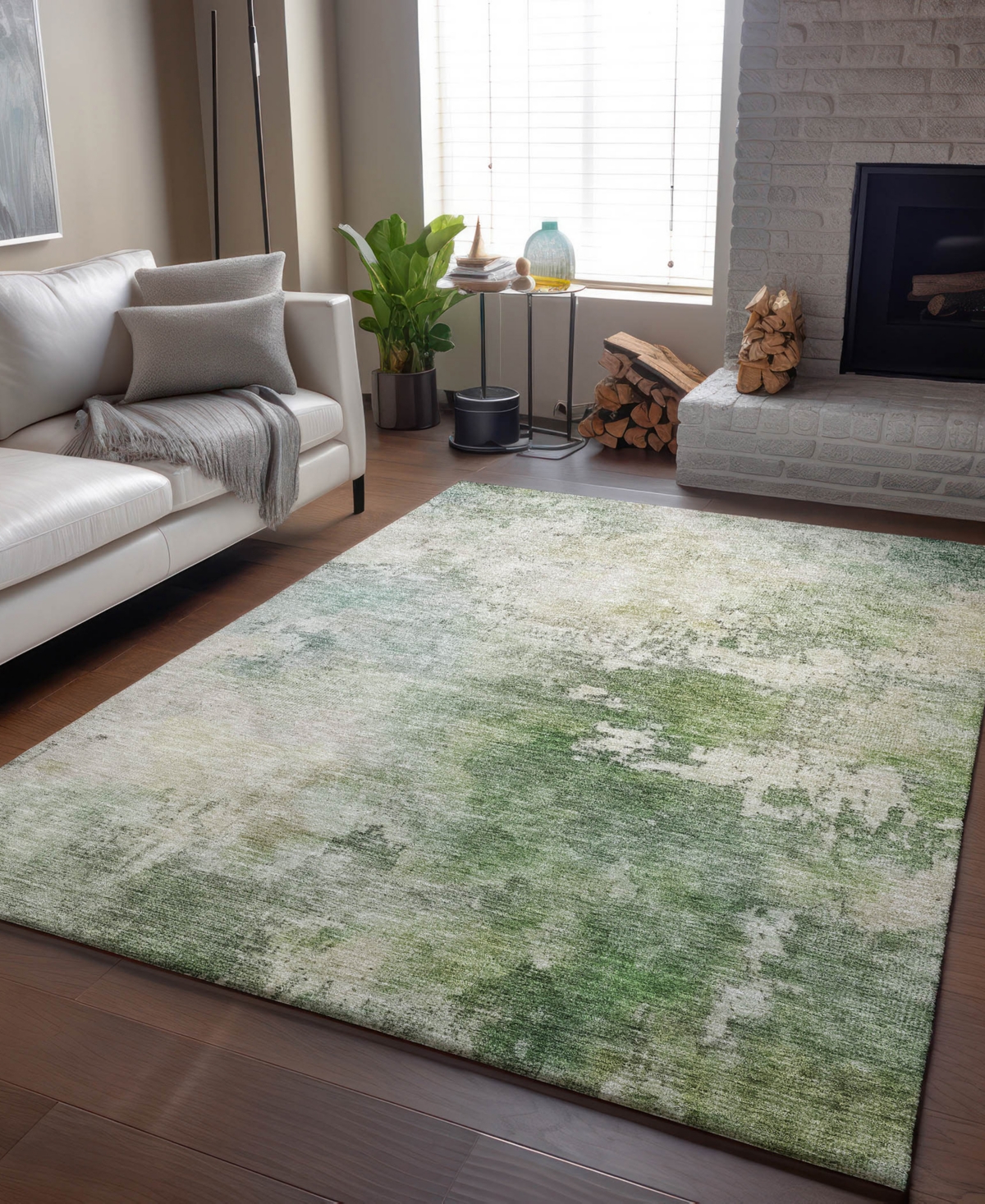 Dalyn Bresca Washable Bc2 2'6''x3'10'' Area Rug In Sage
