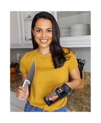 Knife Sharpener & Cut-Resistant Glove (2-Stage Knife Sharpening)