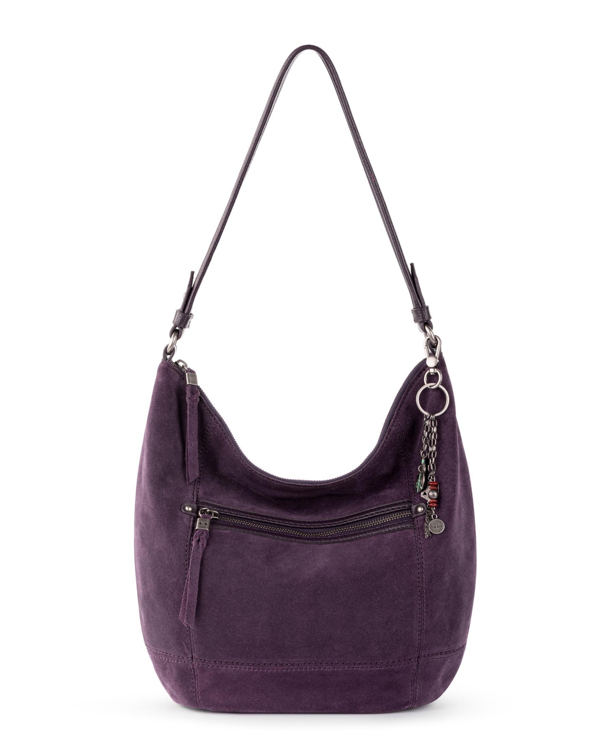 The Sak Women's Sequoia Leather Hobo Bag In Aubergine Suede
