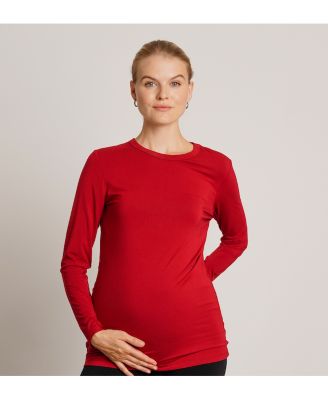 Maternity Liv Long Sleeve Sculpting Crew Neck Tee