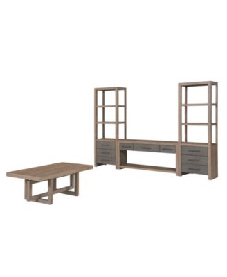 Macy's Portmore Living Room Collection In Two-tone Brown Finish