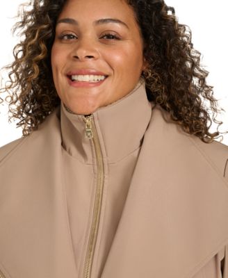 Plus Size Belted Long-Sleeve Wrap Coat, Created for Macy's