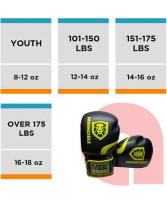 Invincible Fight Gear Hook and Loop Leather Training Boxing Gloves with USA Flag Colors - Ideal for Boxing, Kickboxing, Muay Thai, MMA for Men Women and Kids (14oz)