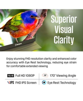 15.6 Inch Portable Monitor for Laptop & Travel, 1080p, 60Hz, IPS Display, Full HD Portable Travel Monitor with Magnetic Protective Cover, Built in Speakers, 1x Mini HDMI, 1x USB Type-C