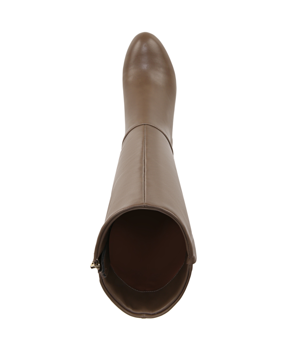 Naturalizer Loving Knee High Block Heel Dress Boots In Dark Taupe Faux Leather