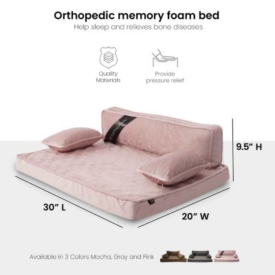Orthopedic Pet Bed, Stylish Beds for Cats and Dogs,  Modern Sofa Couch for Small-Medium Dog