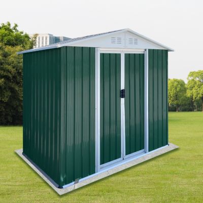 Streamdale Green Outdoor Storage Shed (6'x4