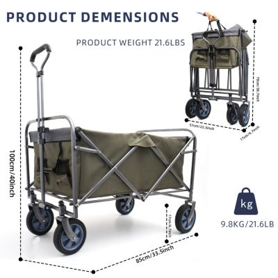 Collapsible Micro Beach & Camping Trolley Cart