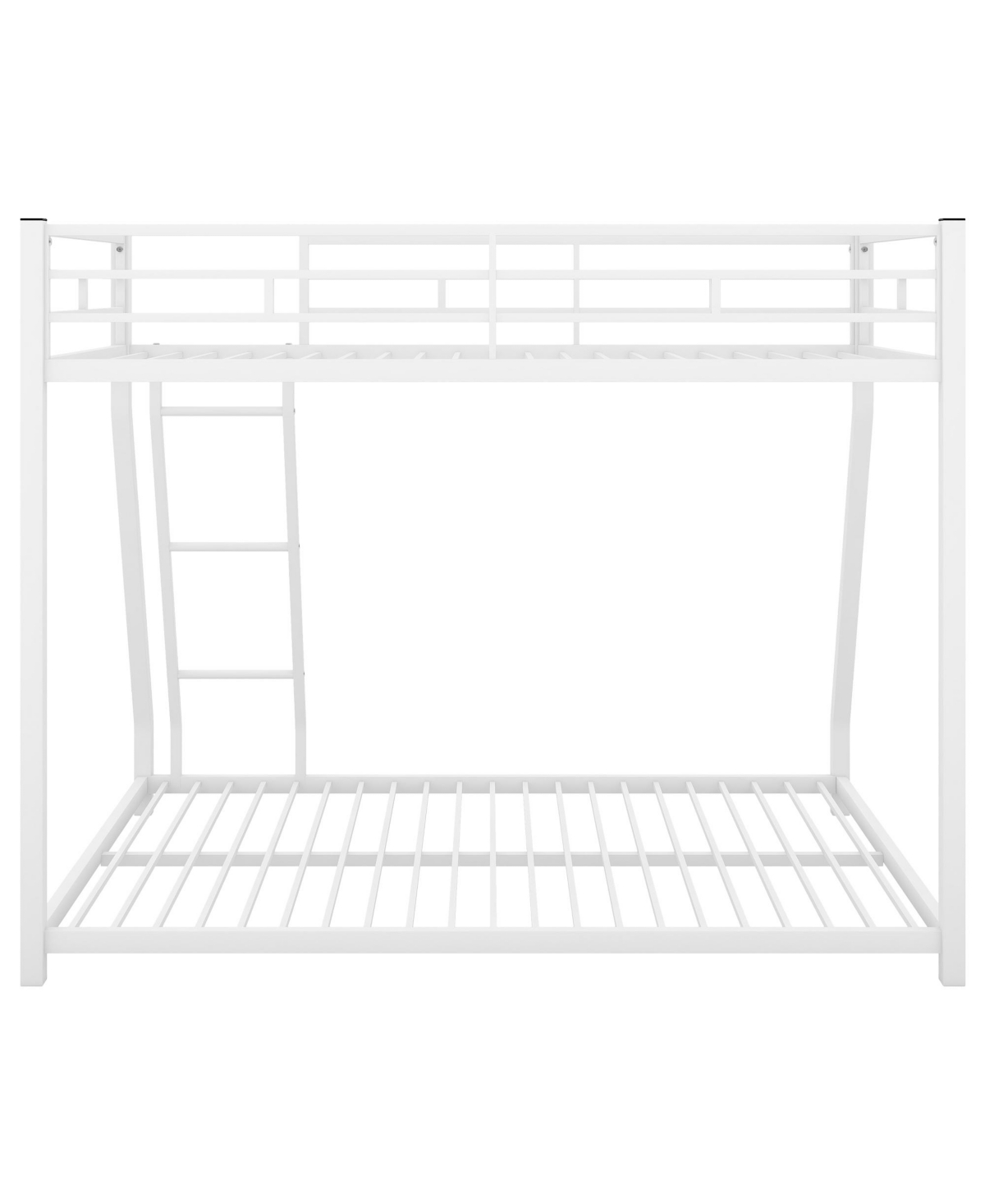 Slickblue Twin Over Full Metal Floor Bunk Bed Sturdy Design for Kids and Teens