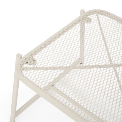Kincaid 13" H White Mesh Top Outdoor Side Table