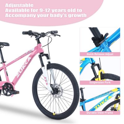 Streamdale 24" Mountain Bike for Kids 9-12