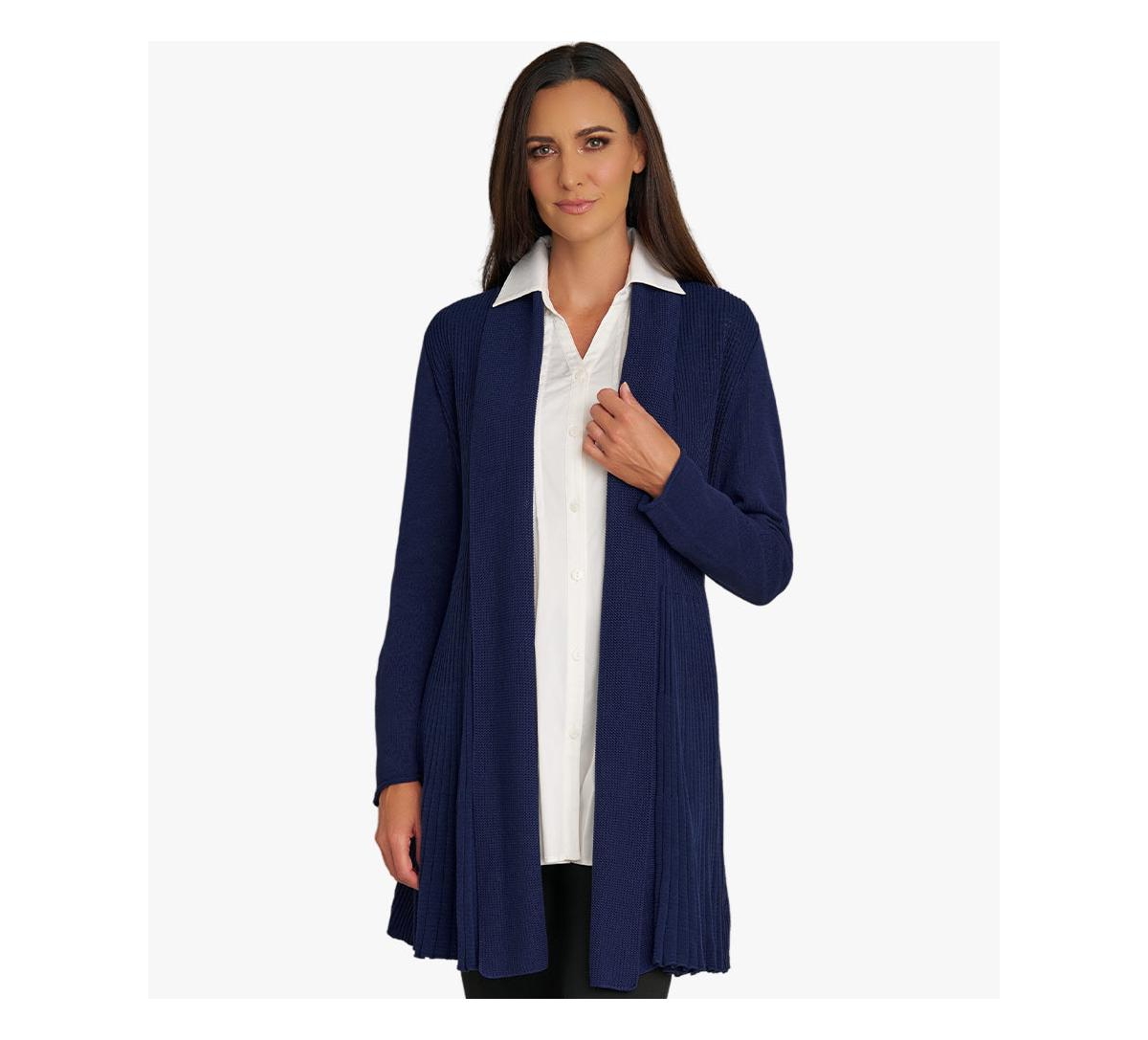 Women's Knitted A-line Go To Cardigan - Crocus