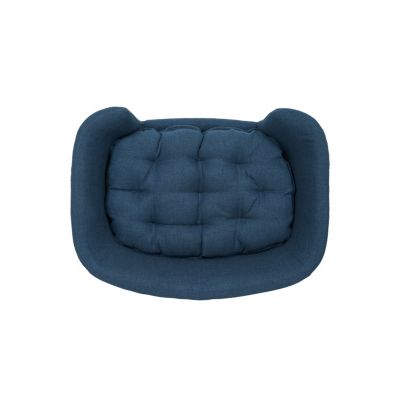 Mid-Century Dog Bed with Birch, Tufted Cushion