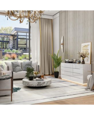 8-Drawer Wood LED Storage Organizer Chest of Drawers