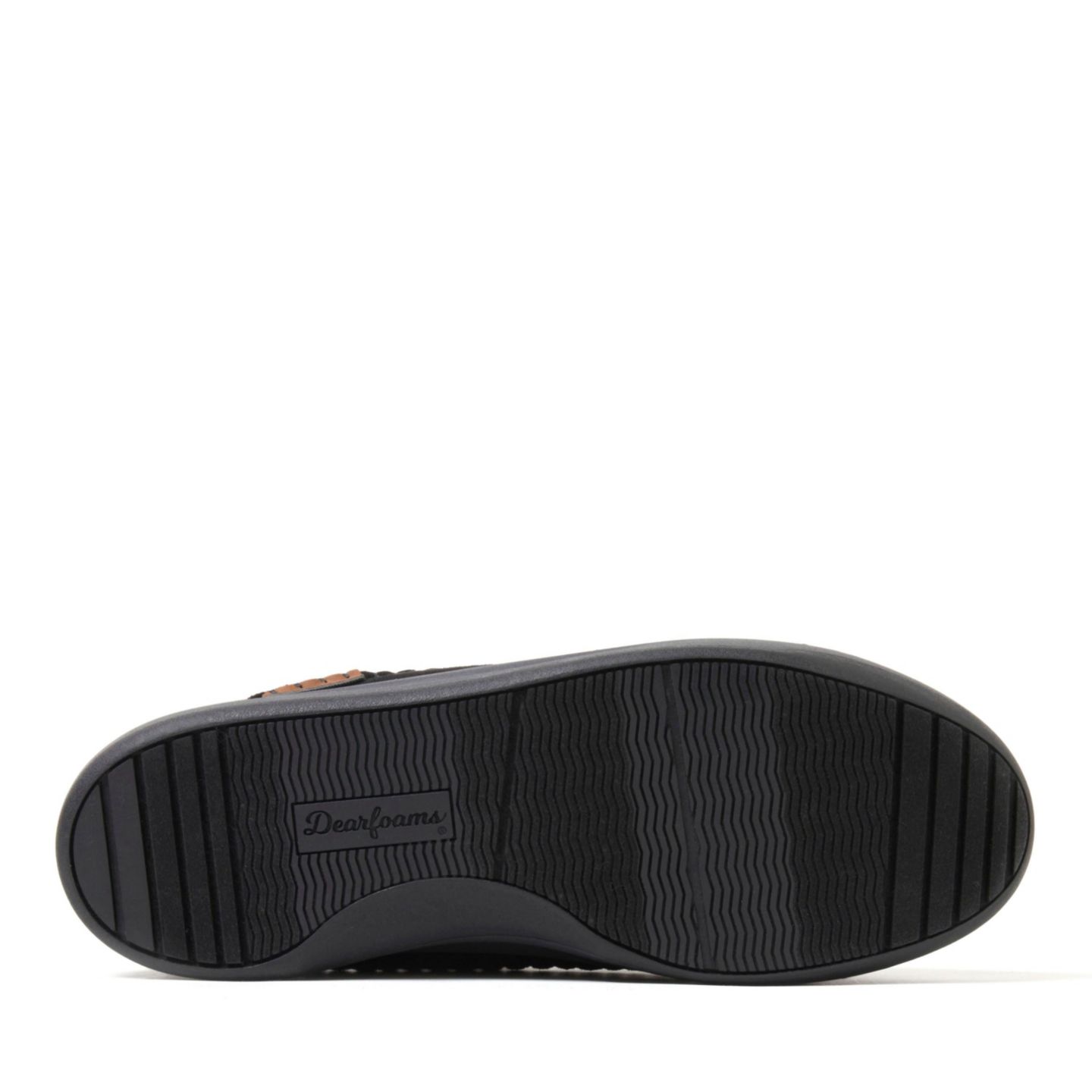 Мужские сабо Dearfoams Elm Energy Return Moccasin Toe Clog House Shoe Slipper, цвет: Чёрный — фото 8