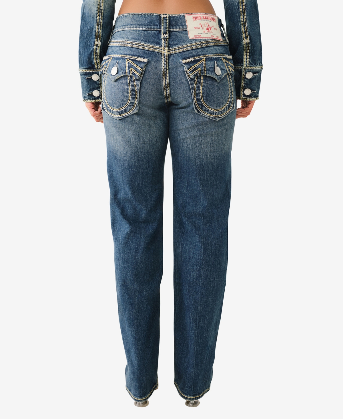 TRUE RELIGION WOMEN'S RICKI SUPER RELAXED STRAIGHT JEANS 