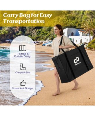 8 ft x 8 ft Inflatable Floating Dock with Mesh Swim Lounge Removable Insert