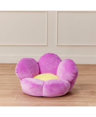 SoftZone Flower Cozy Cushion, Bright Purple