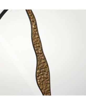 Goldrush Black Metal Frame Round Wall Mirror