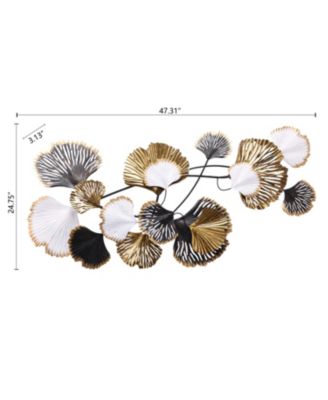 Metal Ginkgo Leaves Modern Wall Decor