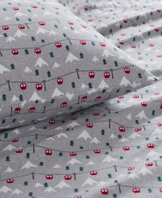 Printed Cotton Flannel 3-Pc. Sheet Set, Twin