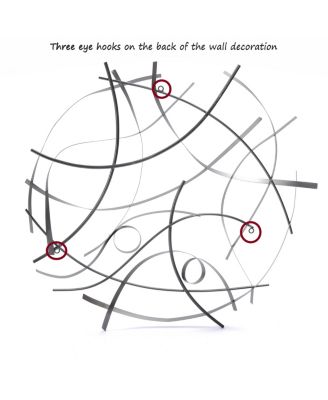 Silver and Gray Abstract Round Metal Wall Decor