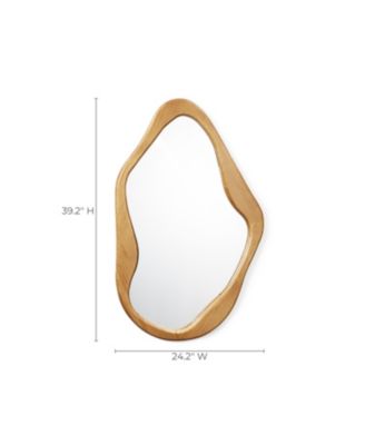 Freeform Pine Wood Frame Free Form Wall Mirror