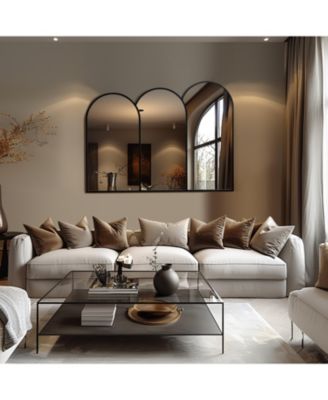Triple Arch Framed Wall Mirror