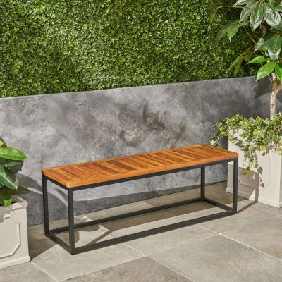 Modern Acacia Wood Bench: Chic And Elegant Outdoor Retreat