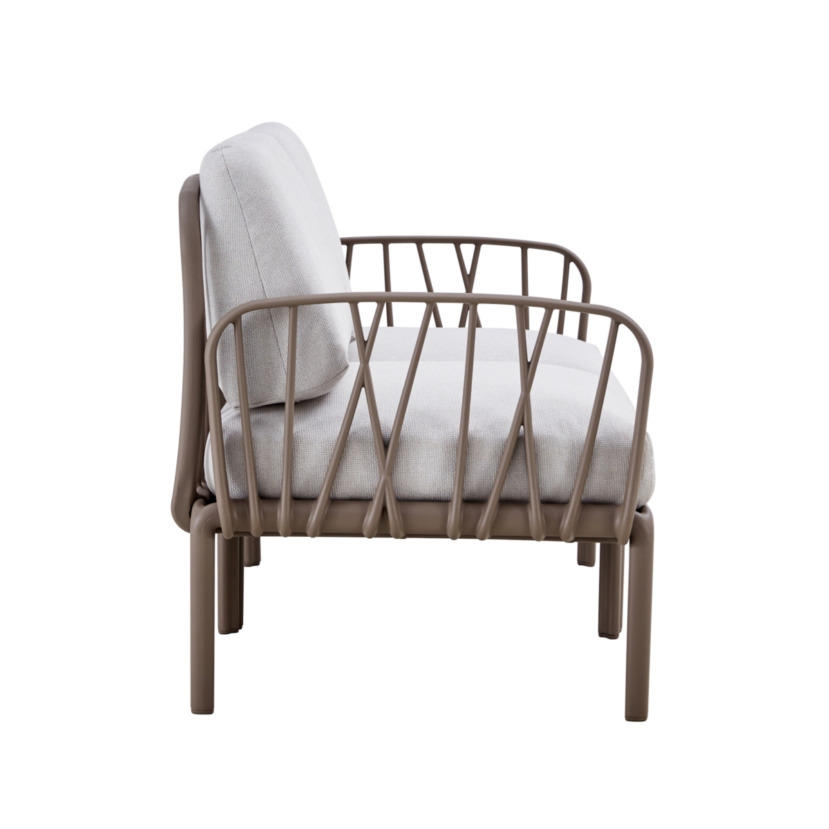 Streamdale Furniture Patio indoor/ outdoor garden twin sofa armchairs plastic with soft cushion Weather waterproof chair Sectional Furniture for Balco