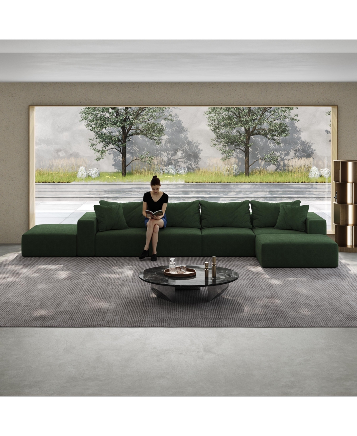 Streamdale Furniture Oversized sponge cloud sofa, Modern Upholstered Sectional Sofa Couch Set, Modular 162