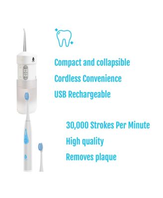 Ultimate Smile Care Duo: Triple-Head Tooth Wizard & Travel-Ready Water Flosser
