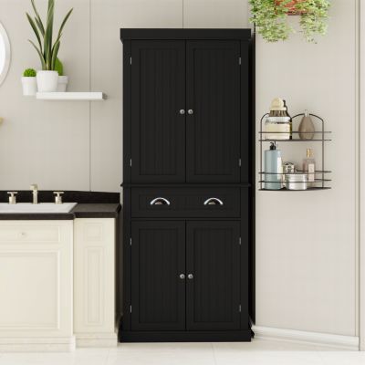 4-Door Kitchen Pantry, Drawer & Shelves