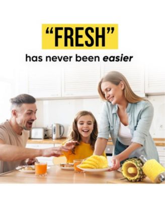 Heavy Duty 2pc Pineapple Corer & Slicer Set – Includes Eye Removal Tool with Reinforced Blade