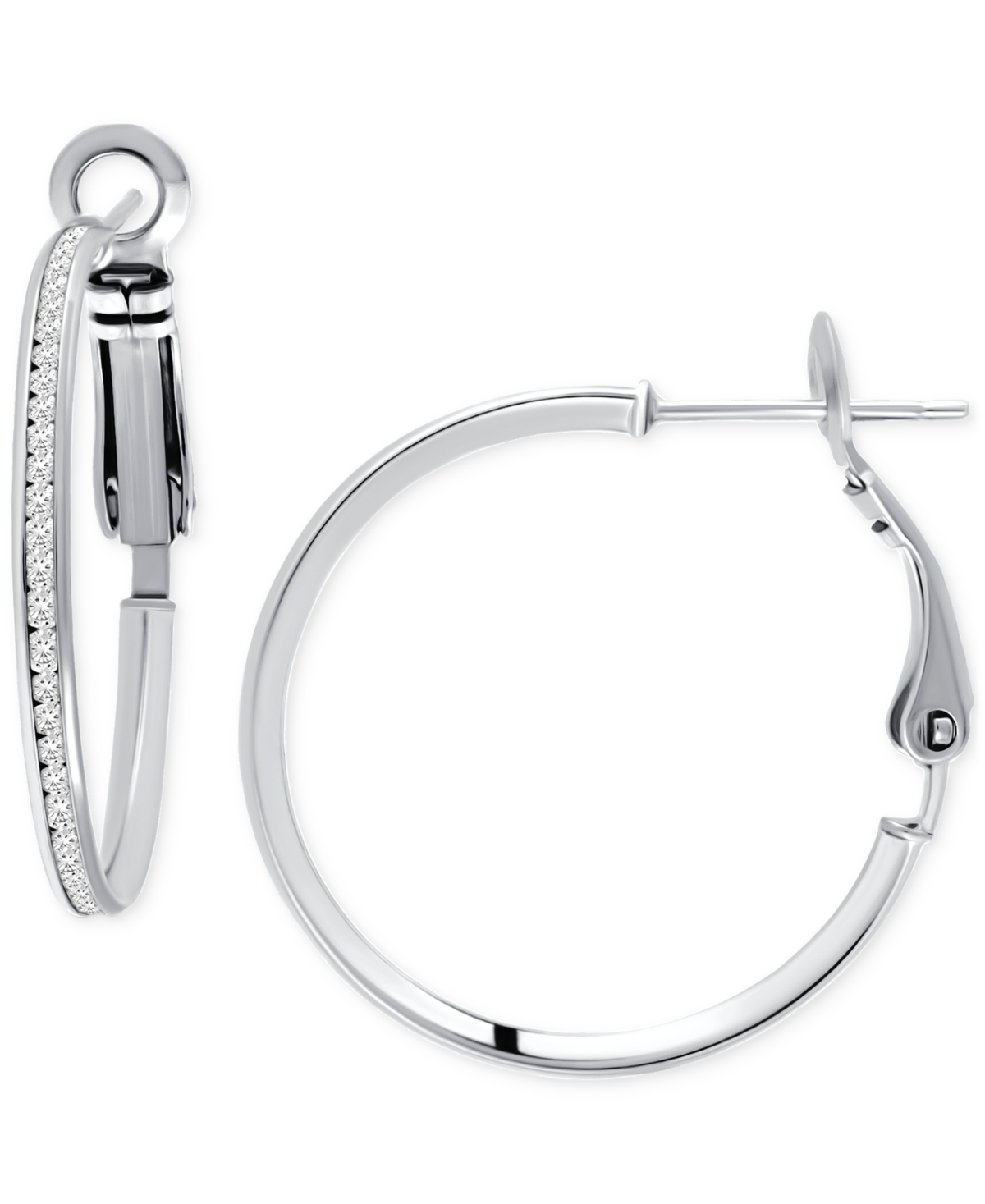 Giani Bernini Cubic Zirconia (2 Ct. T.w.) Small Hoop Earrings In Sterling Silver Or 18k Gold Over Sterling Silver, In Silver