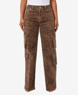 True Religion Women's Big T Bobbie Leopard Cargo Pants - Macy's
