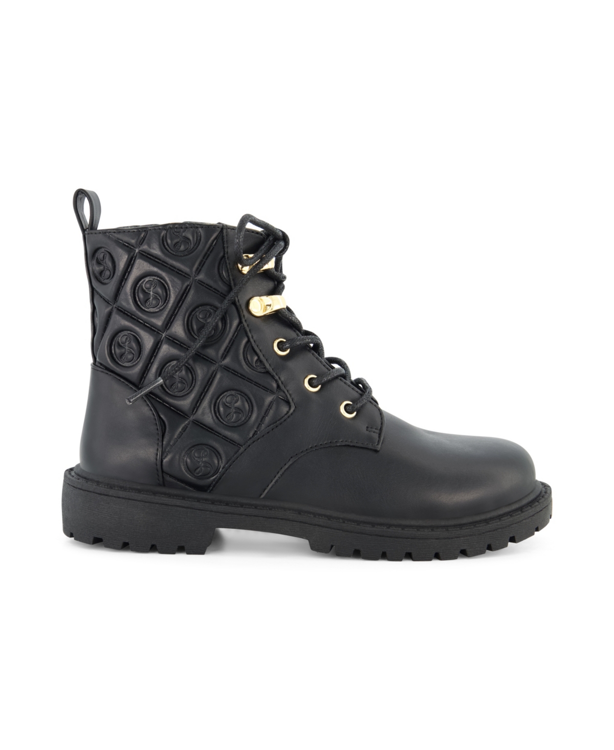 Sam & Libby Little And Big Girls Combat Lib Classic Moto Boot In Black