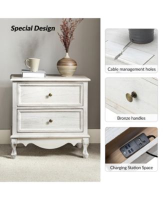 Pallantium Classical 24" Tall 2 - Drawer End Table