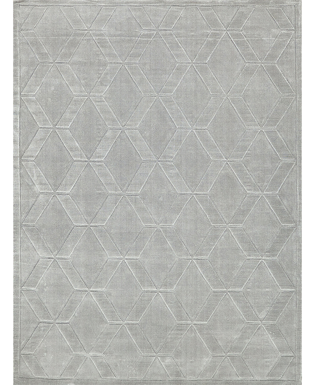 Exquisite Rugs Brunello Hand-loomed Light Silver Rug, 8' X 10' In Silver
