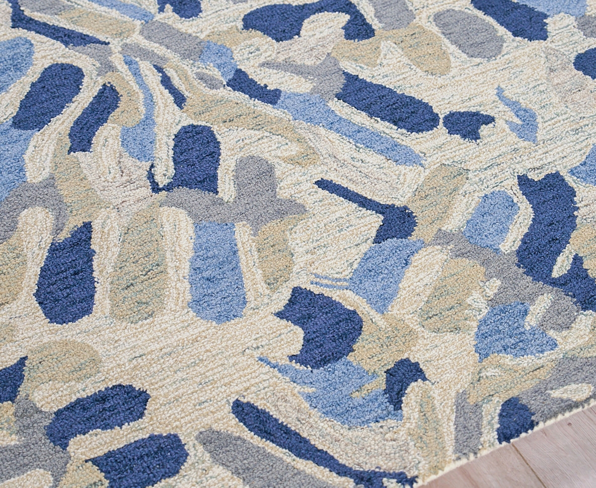 Exquisite Rugs Botanica 6810 Area Rug, 5' X 8' In Navy,ivory