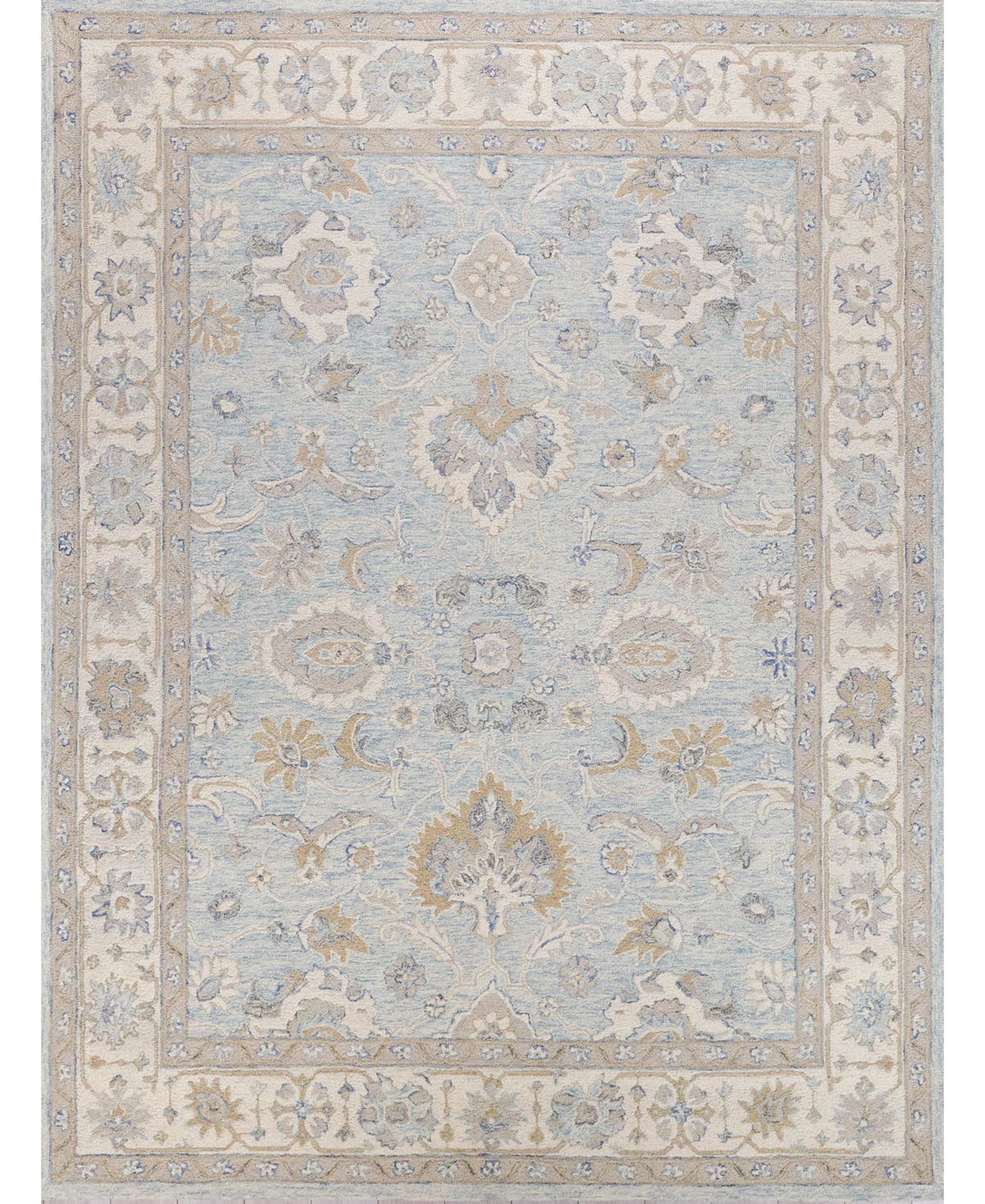 Exquisite Rugs Marietta Oushak 6823 8'x10' Area Rug In Mist,ivory